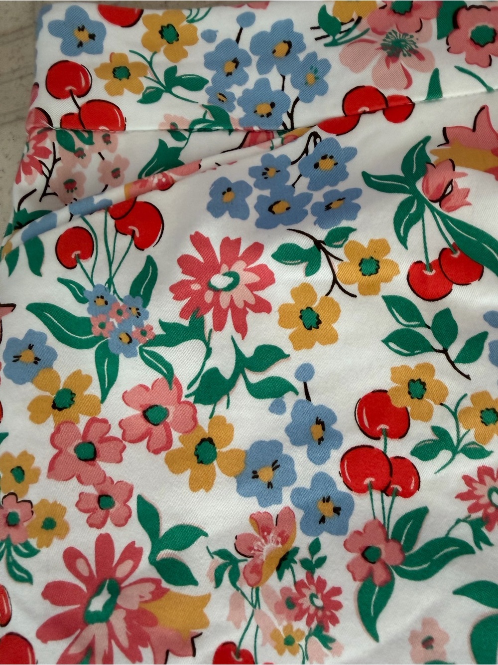 Croft & Barrow Cherry Print Floral Skort Skirt 16 XL - Picture 3 of 6